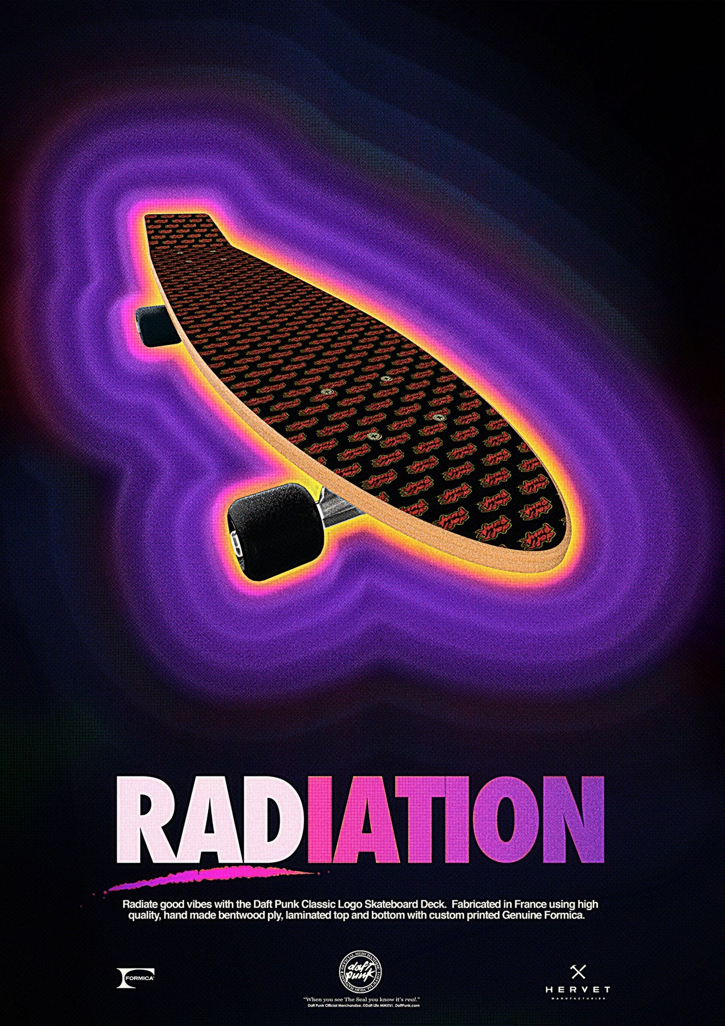 Classic Logo Pattern Skate Deck